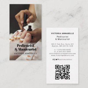 Pedicurist Photo QR Code Business Card