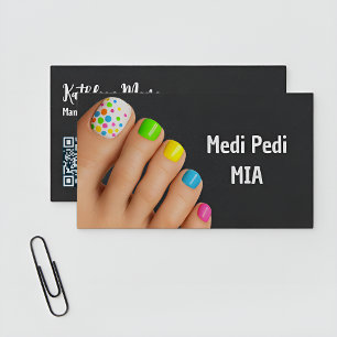 Pedicurist Technician Nail Tech Vcard QR Business Card