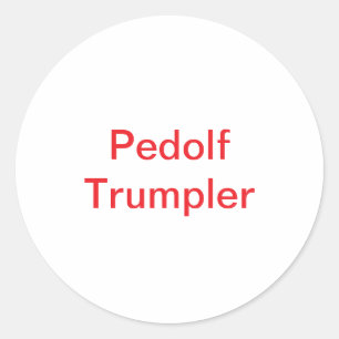 Pedolf Trumpler Hankamer Artjunkhaus Fun Comic Art Classic Round Sticker
