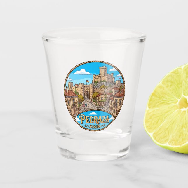 Pedraza Spain Shot Glass (Front)