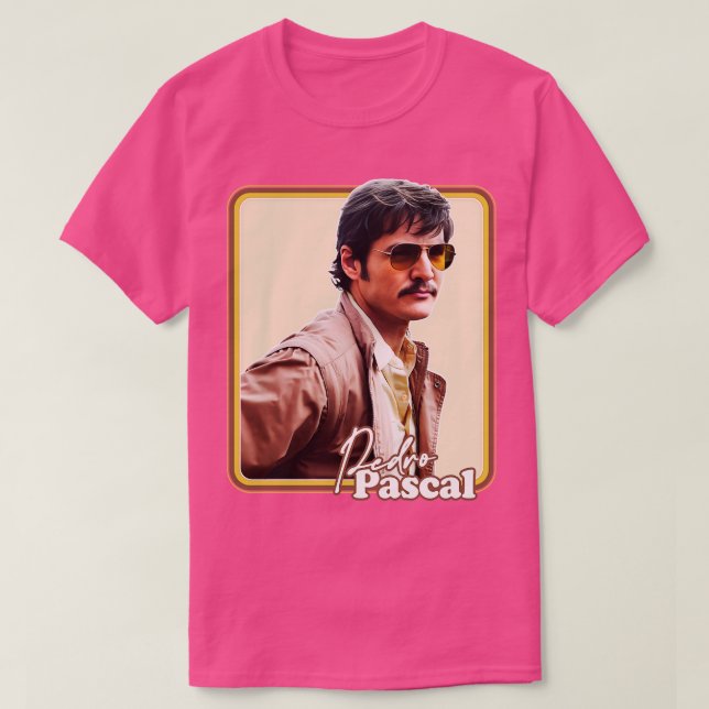 Pedro Pascal Retro Fan Artwork 1 T-Shirt (Design Front)