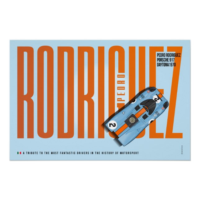 Pedro Rodriguez 917 Tribute Poster (Front)