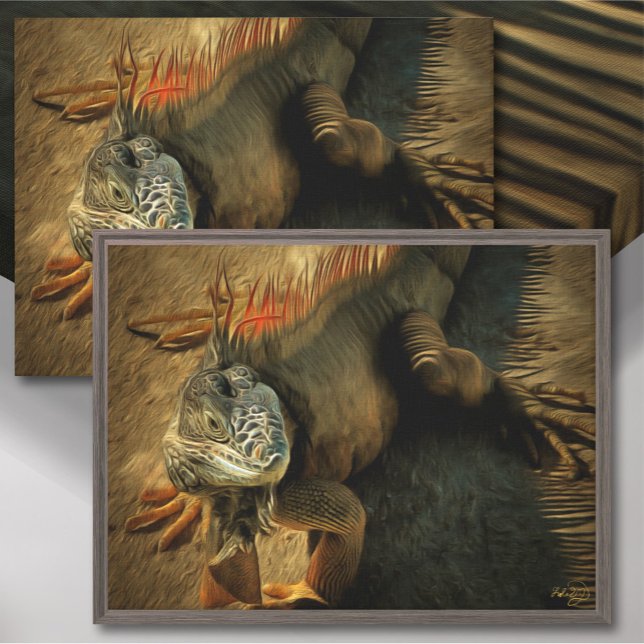 Pedro the Iguana 0768 Art Canvas Print (Creator Uploaded)