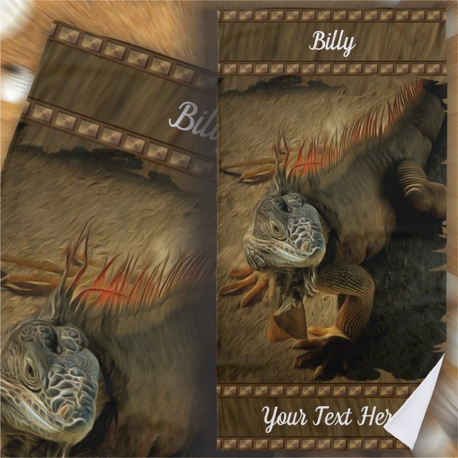 Pedro the Iguana 0768 Beach Towel (Creator Uploaded)