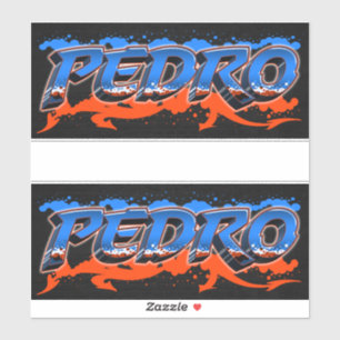 Pedro Vorname Name Graffiti Aufkleber Sticker