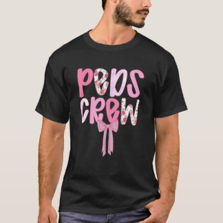 Peds Crew Coquette Peds Nurse Squad Paediatrics Nu T-Shirt
