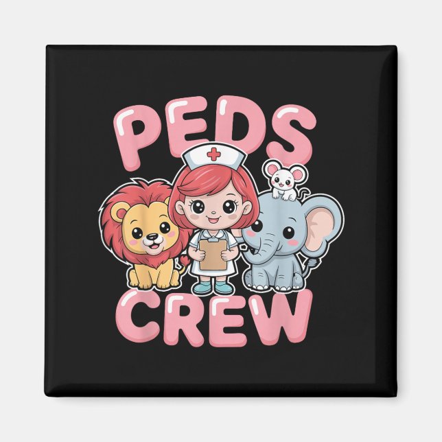 PEDS Crew Paediatrics Nurse Paediatrician RN Magnet (Front)