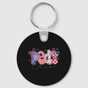 Peds Crew Retro 4th of July Paediatrics Nurse Key Ring