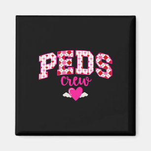 Peds Crew Valentine Pediatric Nurse Squad Valentin Magnet