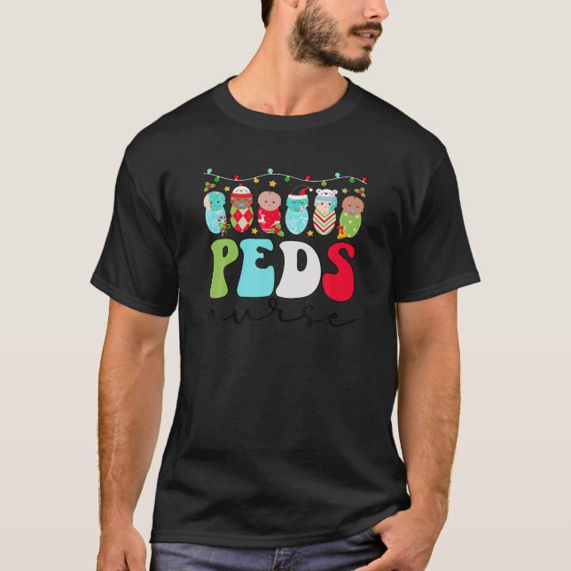 Peds Nurse Christmas Paediatrics Nurse Xmas Party T-Shirt (Front)