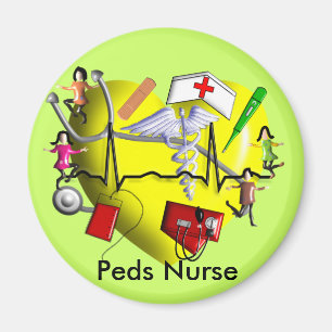 Peds Nurse Gifts-Adorable 3D Graphic ARt Magnet