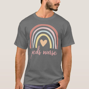 Peds Nurse I Boho Rainbow T-Shirt
