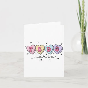 Peds Nurse Valentines Day Heart Paediatrics Nurse  Card