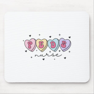 Peds Nurse Valentines Day Heart Paediatrics Nurse Mouse Pad