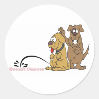 Pee on Breast Cancer Classic Round Sticker