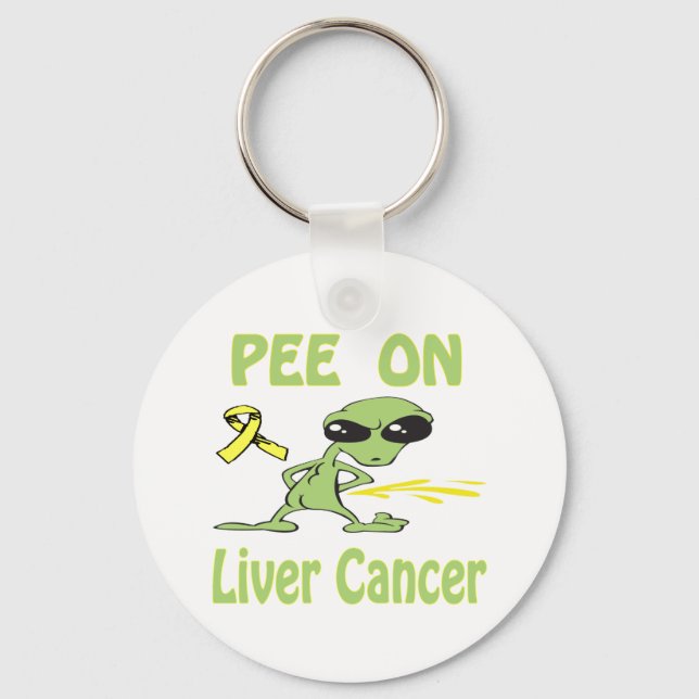 Pee On Liver Cancer Keychain (Front)