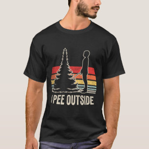 Pee outside funny camping hiking retro vintage T-Shirt