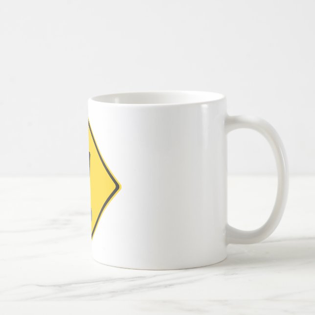 Pee Pants Road Sign Coffee Mug (Right)