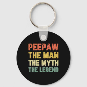 Pee-paw The Man The Myth The Legend Bunnyaw Vintag Key Ring