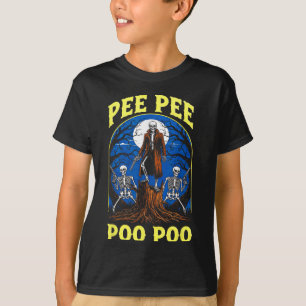 Pee Pee Poo Poo Funny Skeleton Halloween T-Shirt