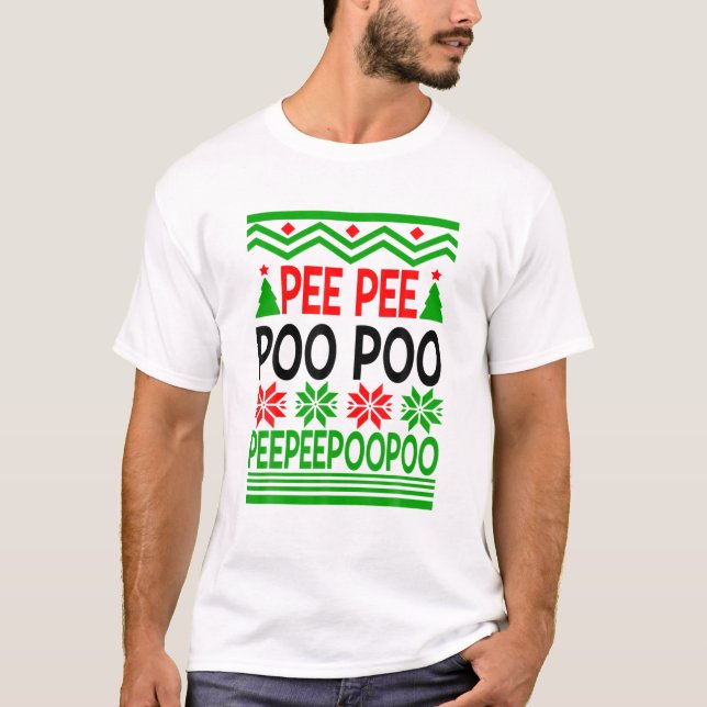 Pee Pee Poo Poo Ugly Christmas Sweater (Front)