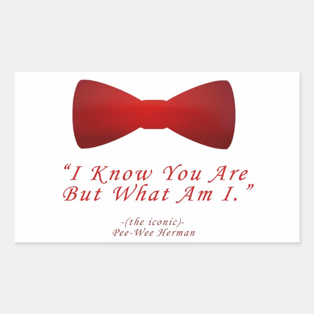 pee wee herman rectangular sticker (Front)