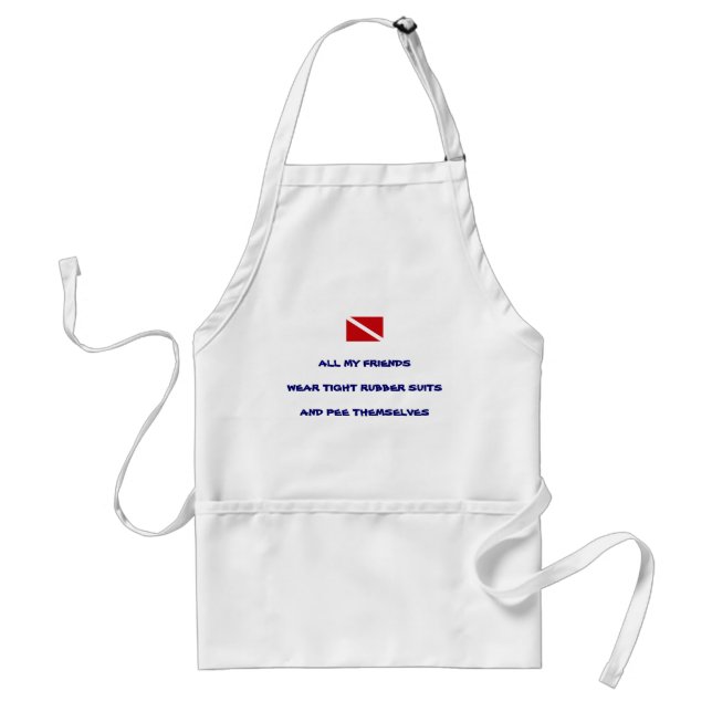 Peeing Cooking Scuba Diver Standard Apron (Front)
