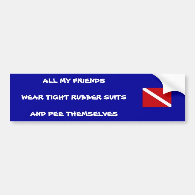 Peeing Diver Bumper Sticker #1 (Front)