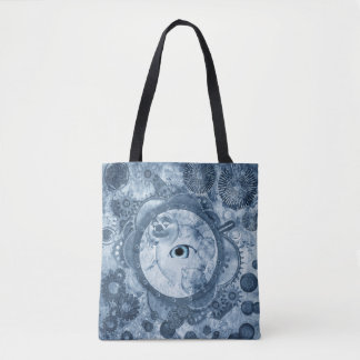 "Peek-a-Blue" Tote Bag