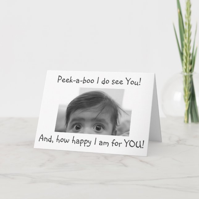 PEEK-A-BOO BABY **ADOPTION CONGRATULATIONS** CARD (Front)
