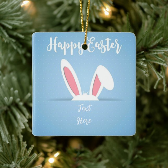 Peek-a-Boo Bunny Easter Ornament (Tree)
