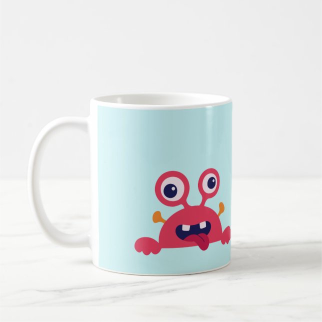 Peek-a-Boo - Cute Crab Coffee Mug (Left)