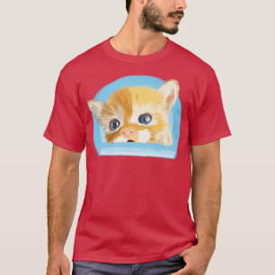 Peek a Boo Cute Little Kitten art T-Shirt