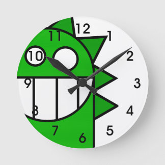 Peek-A-Boo Dragon Round Clock