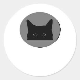 Peek-A-Boo Funny Classic Round Sticker