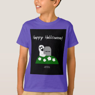 Peek A Boo Ghost Boys Purple T Shirt