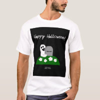 Peek A boo Ghost Men's White Basic T Shirt