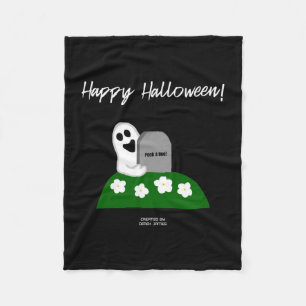 Peek A Boo Ghost Small Fleece Blanket