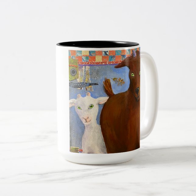 Peek-a-boo! Goat Mug - funny goats with every cup! (Front Right)