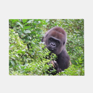 Peek-A-Boo Gorilla Doormat