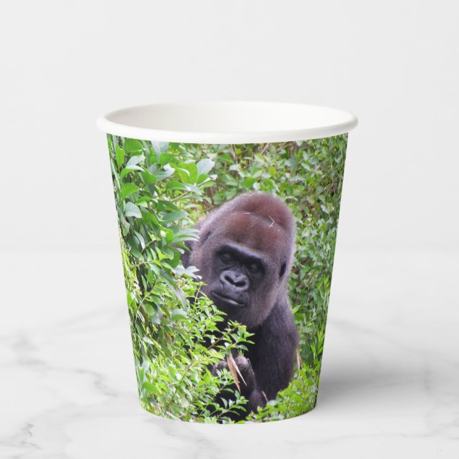 Peek-A-Boo Gorilla Paper cup (Front)