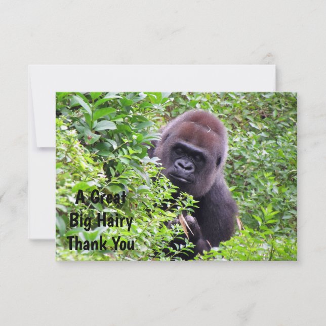 Peek-A-Boo Gorilla - Thank You Cards (Front)