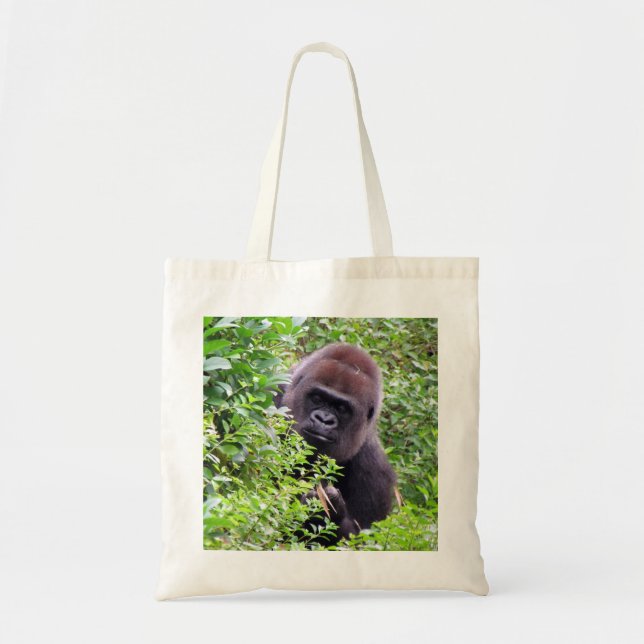 Peek-A-Boo Gorilla Tote Bag (Front)