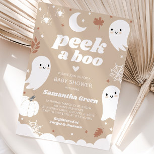 Peek a Boo Halloween Baby Shower Invitation