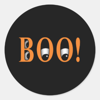 Peek a BOO! Halloween Eyes Classic Round Sticker