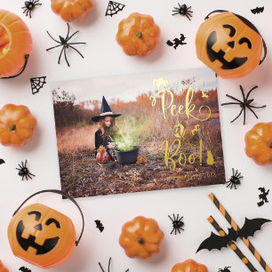 Peek a Boo Halloween Photo Foil Card