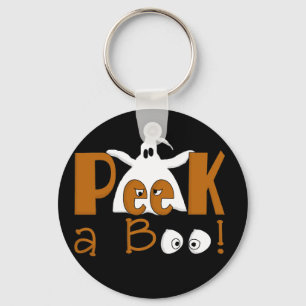 Peek A Boo Halloween T-shirts and Gifts Key Ring