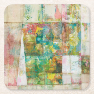 Peek a boo IV Square Paper Coaster