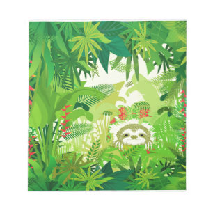 Peek a Boo Jungle Sloth Notepad