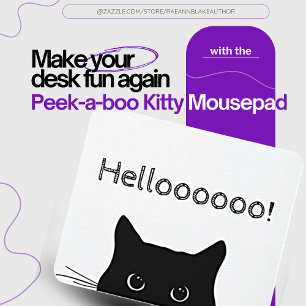 Peek-a-Boo Kitty Mousepad